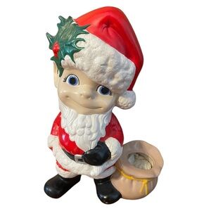 Vintage 1979 Atlantic Mold Ceramic Santa Boy 11”